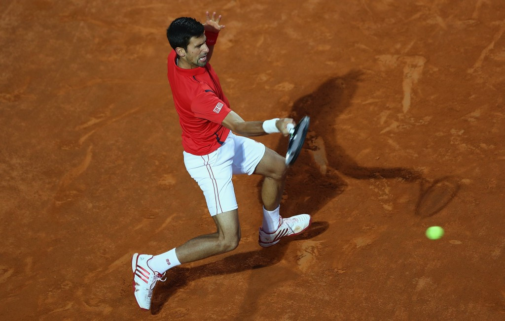 Novak Djokovic was involved in another gruelling contest as he beat Kei Nishikori to reach the Rome Masters final ©Getty Images