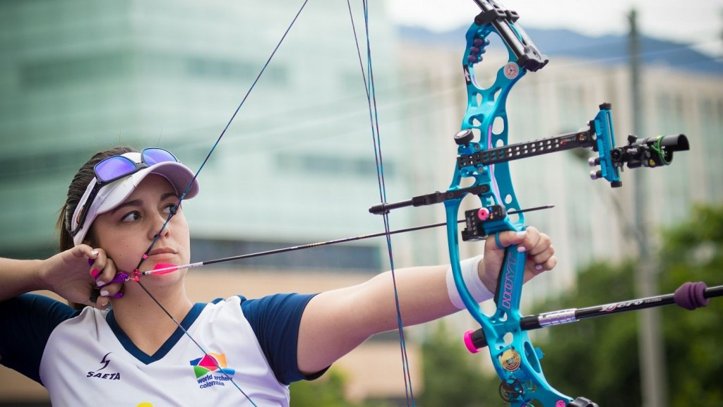 Sara Lopez won three gold medals for Colombia at her home Archery World Cup ©World Archery