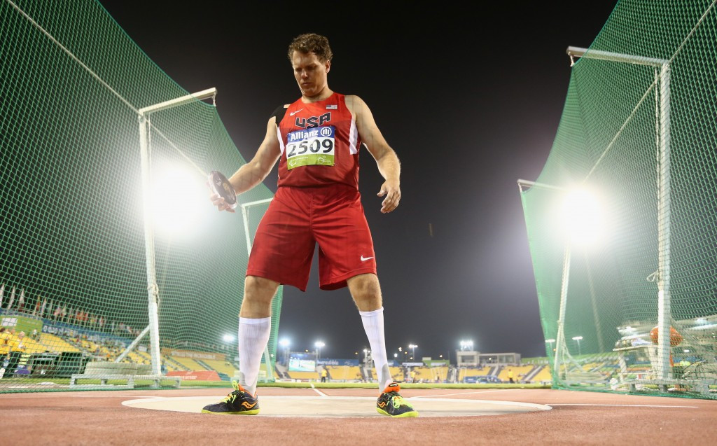 The United States's David Blair smashed the discus F44 world record