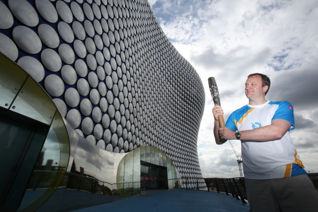 Birmingham's futuristic shopping centre, the Bullring, featured as a stop on the Queen's Baton Relay for the 2014 Commonwealth Games in Glasgow ©Getty Images