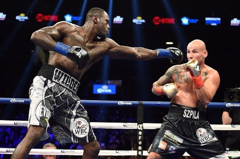The bout between Deontay Wilder (left) and Alexander Povetkin is currently postponed - but Wilder's camp have pulled out completely ©Getty Images