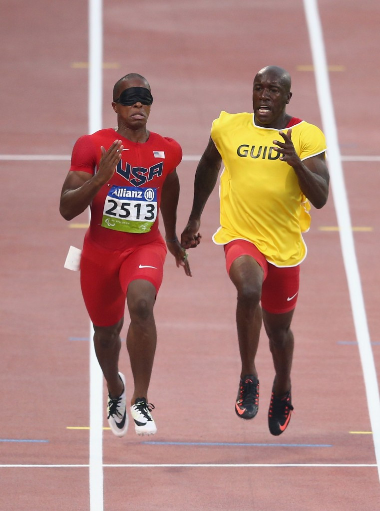 The United States' David Brown, the 100m T11 world champion, is one of Felipe Gomes' main rivals