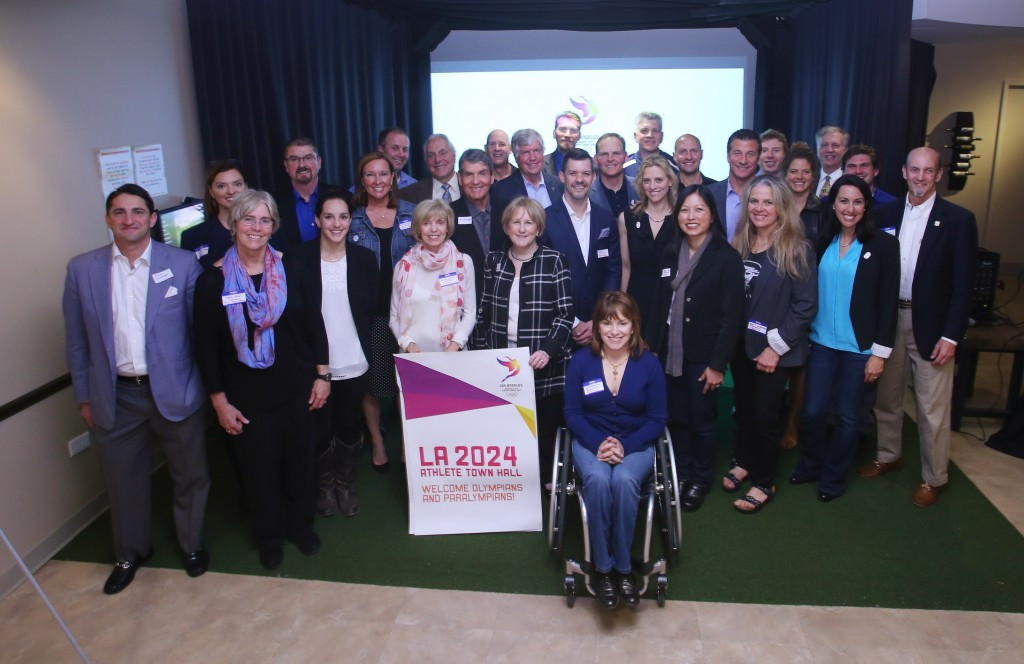 More than 30 Olympians and Paralympians gathered in Chicago ©LA2024
