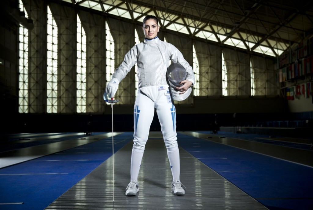 Fencer Vassiliki Vougiouka is an international athlete ambassador for the European Games in Baku