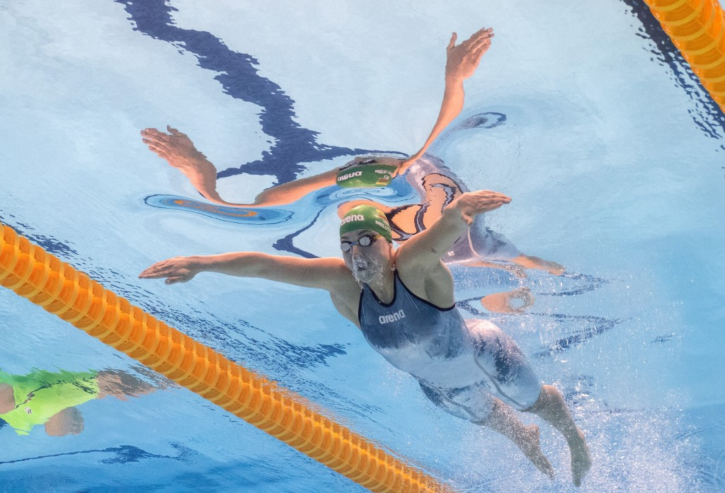 Ruta Meilutyte of Lithuania competes in the women's 100m breaststroke semi finals ©Getty Images