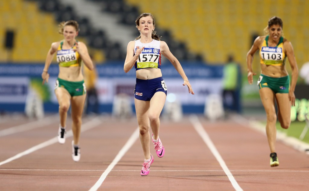 Sophie Hahn won 100m T38 gold at the 2015 IPC Athletics World Championships in a world record-breaking time