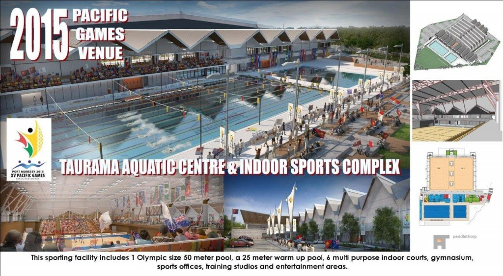 The Taurama Aquatic Centre will be known as the Bank South Pacific Arena for the Games