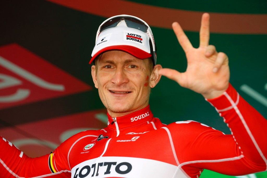 Germany's Andre Greipel celebrates his third stage victory of this year's Giro d'Italia ©Getty Images