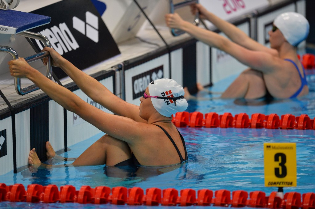Mie Nielsen of Denmark pipped Katinka Hosszú in a thrilling 100m backstroke final ©Getty Images