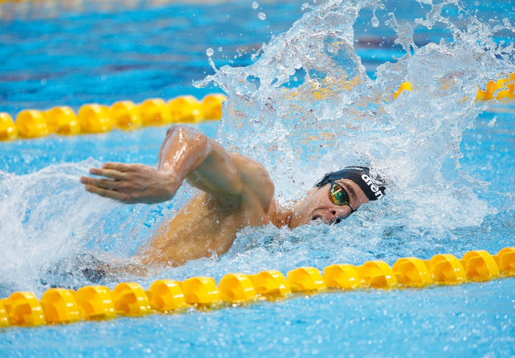 Gregorio Paltrinieri won the 800m freestyle to follow his 1500m freestyle success ©Getty Images