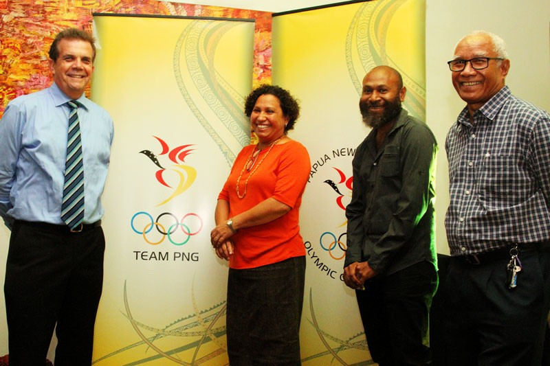 Auvita Rapilla (centre, left), PNGOC's secretary general, said the organisation wanted to have consistency in their emblems