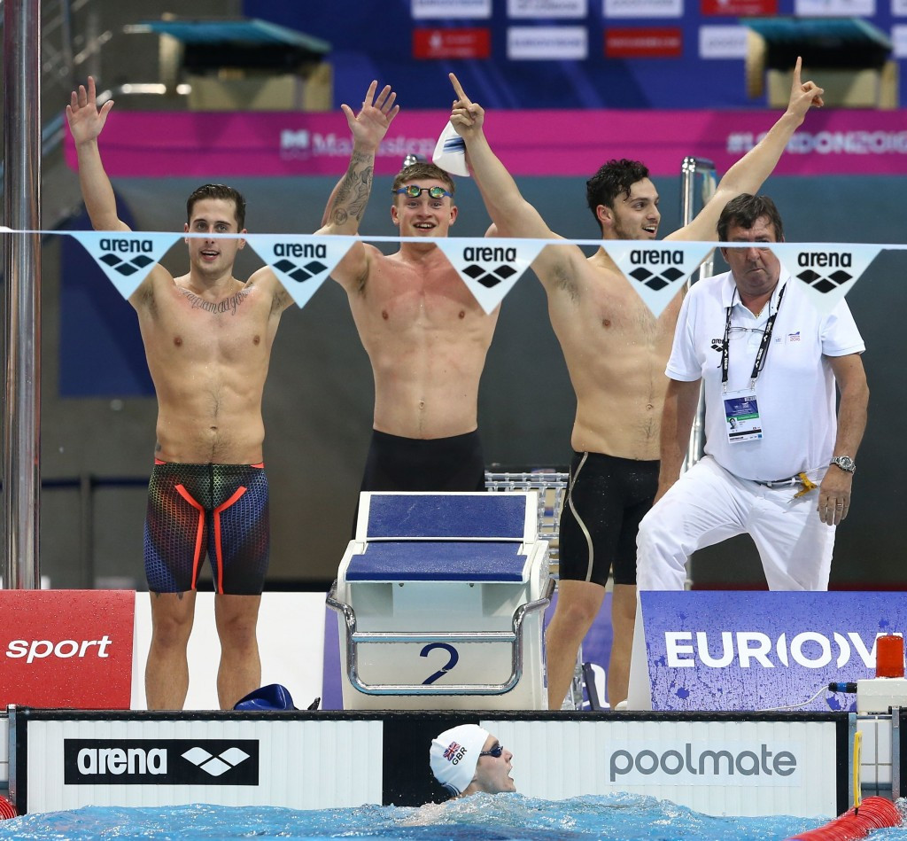 Britain send home crowd wild with medley relay double to top European Aquatics Championships medals table