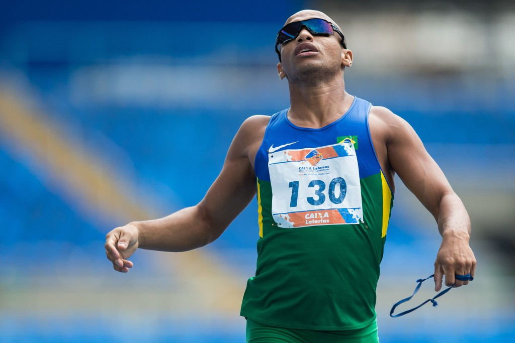 Brazil's Felipe Gomes won the men's 400m T11 event to make it a hat-trick of sprint wins