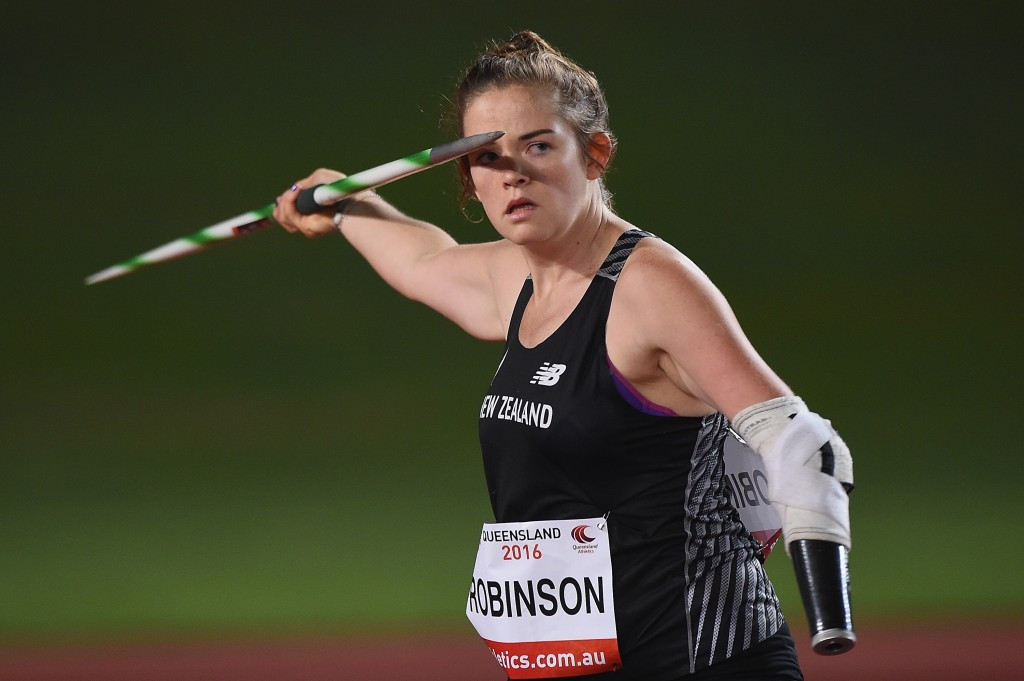 Javelin thrower Holly Robinson is among those named in the New Zealand Para-athletics team for Rio 2016 ©Getty Images