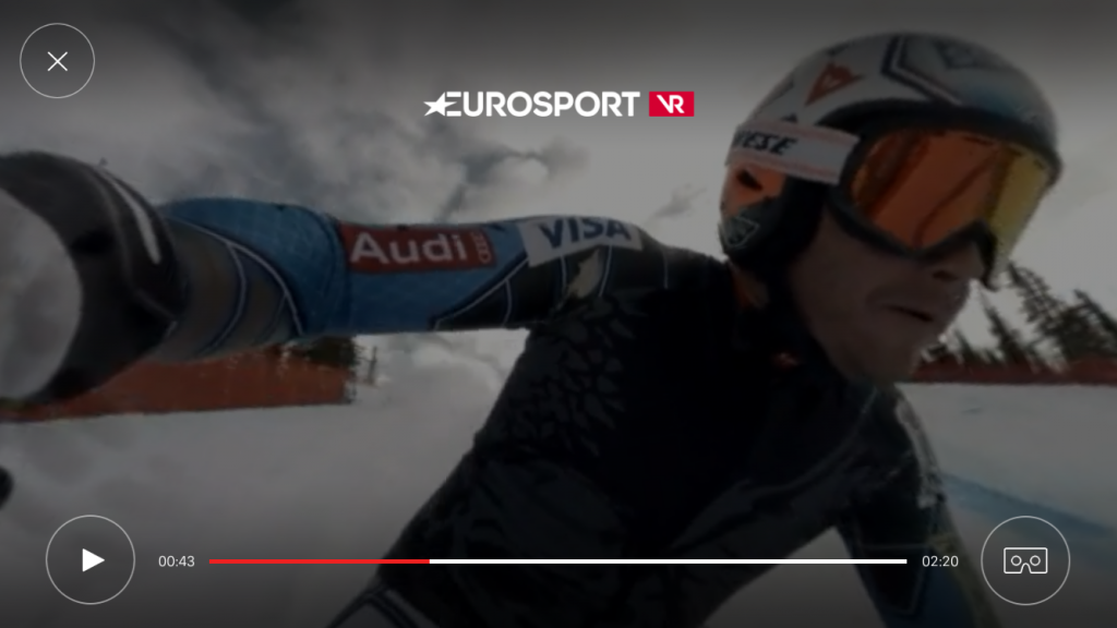 Eurosport developed a similar app last year which allowed fans to see 360 degree views of Bode Miller competing at an Alpine Skiing World Cup event 
