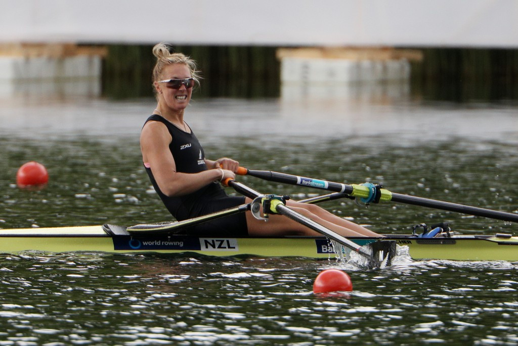 Emma Twigg of New Zealand led the women's singles sculls qualifiers ©Getty Images