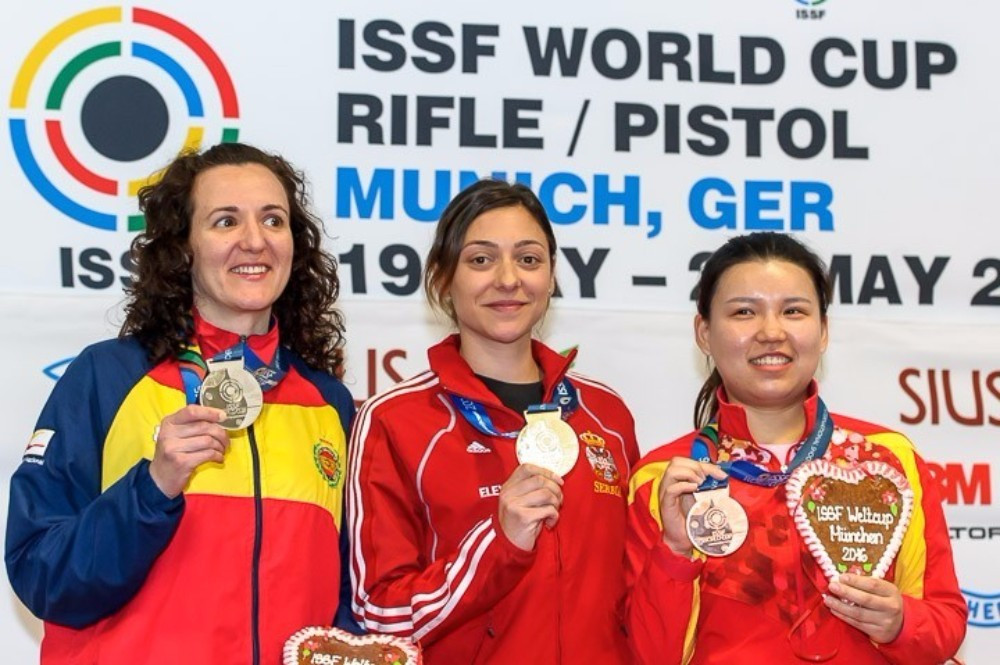 Bobana Velickovic triumphed in the women's 10m air pistol event 