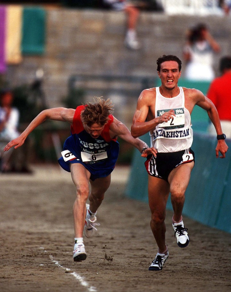 The five disciplines that make up the modern pentathlon were all held on the same day for the first time at the Olympic Games at Atlanta in 1996 ©Getty Images