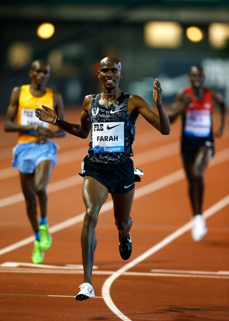  Farah lays down Rio 2016 marker with his third best 10,000m time at Eugene Diamond League