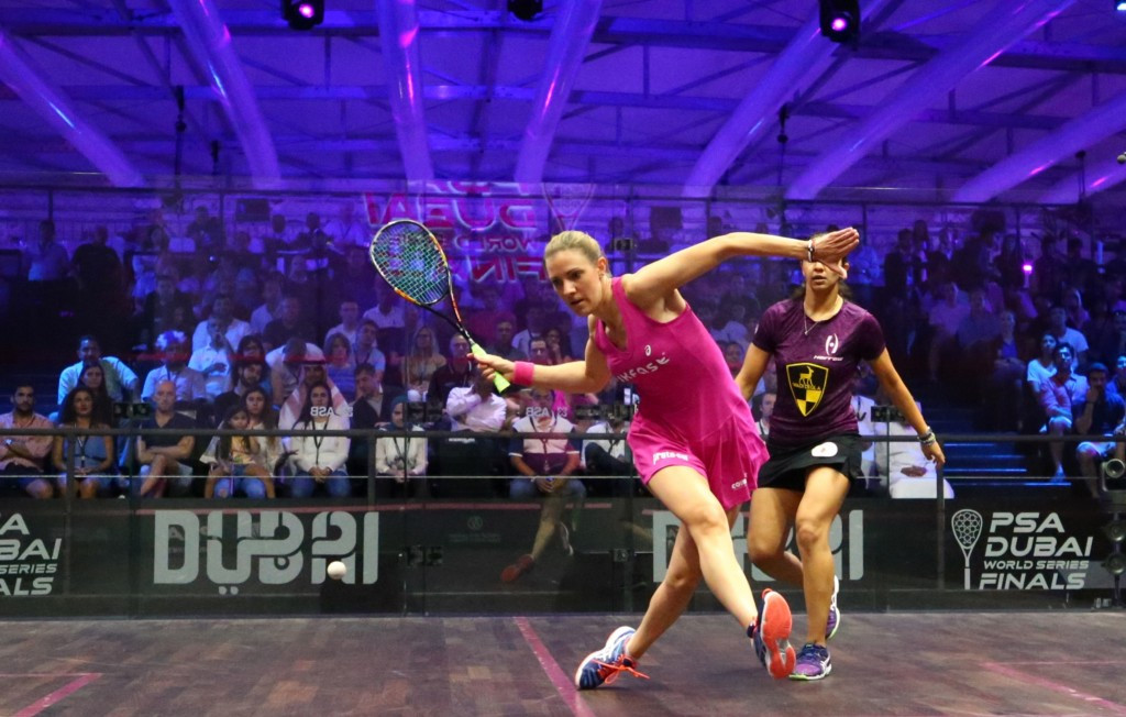 Laura Massaro earned a five-game win to claim the women's title in Dubai ©Getty Images