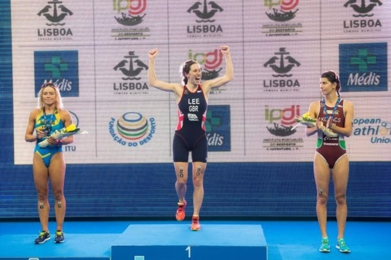 India Lee claimed gold in the women's race at the European Triathlon Championships ©Twitter