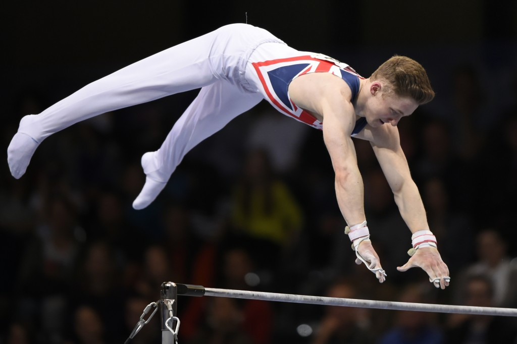 Britain’s Nile Wilson secured an historic gold on the high bar ©Getty Images