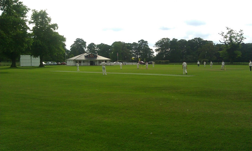 Trees form a part of the field at Barkby United Cricket Club