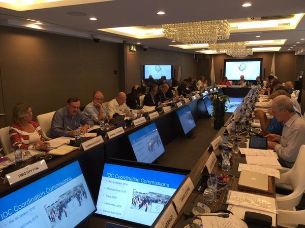 ANOC Executive Council members discussed a variety of issues in the meeting chaired by Patrick Hickey, but the Beach Games was most prominent ©ANOC