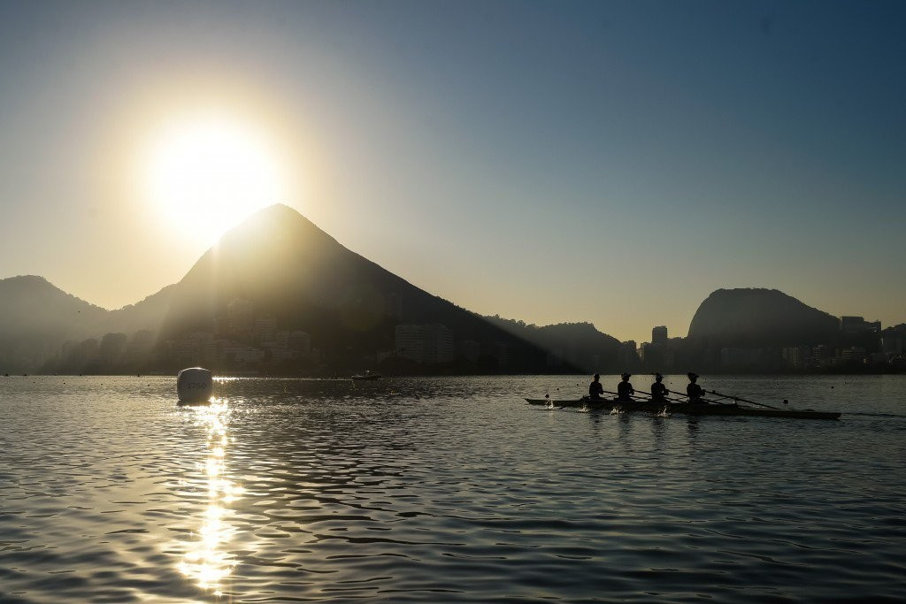 The Lagoa Rodrigo de Freitas rowing and canoe sprint venue is among those to have had its seating cut for the Olympics and Paralympics by Rio 2016 officials ©Getty Images