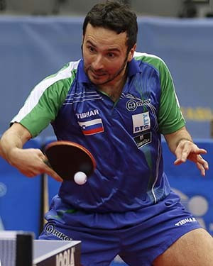 Ludvik Persolja and Jan Zibrat will be joining fellow Slovenian Bojan Tokic (pictured) in the men's main draw ©ITTF/Hussein Sayed