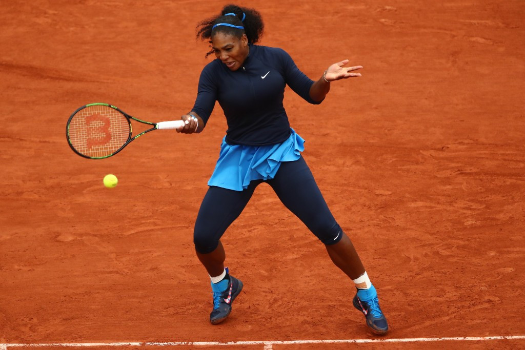 Serena Williams remains on course to win a 22nd Grand Slam title after beating The Netherlands' Kiki Bertens