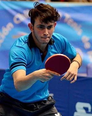 Puerto Rican teenager Brian Afanador defied the odds to overcome home favourite Bojan Tokic in the first round of the ITTF Slovenia Open in Otocec ©ITTF/Cristian Larrain