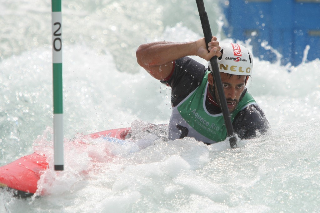 Olympic champion Daniele Molmenti had to settle for second place in the K1M