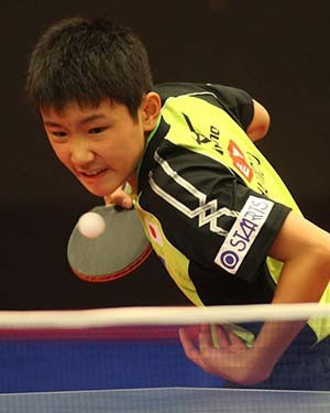 Twelve-year-old Tomokazu Harimoto today became the youngest-ever player to reach the quarter-final stage of an ITTF World Tour event ©ITTF/Ireneusz Kanabrodzki