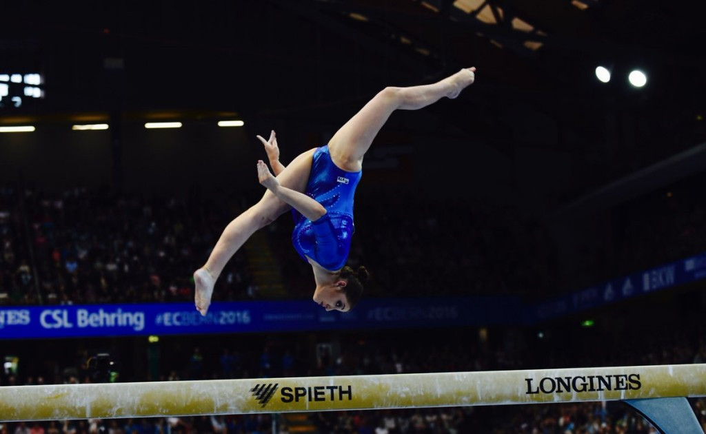 Russia's Aliya Mustafina triumphed in the beam final