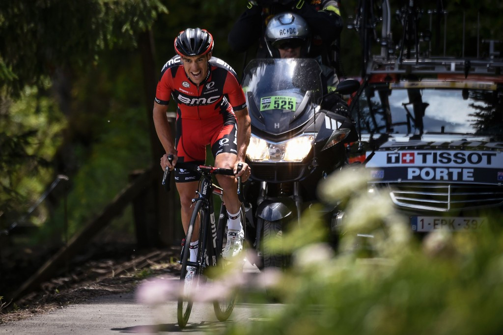 Richie Porte posted the second fastest time on a tough uphill course