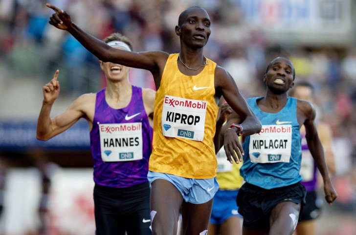 Kenya's world 1500m champion Asble Kiprop takes his fourth Bislett Dream Mile in 2015. Tomorrow night at the Oslo Diamond League meeting he will seek his fifth victory ©Getty Images