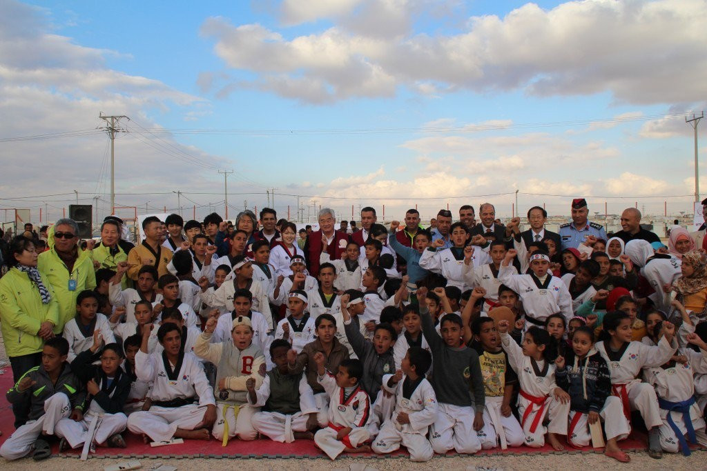 The World Taekwondo Federation launched Taekwondo Humanitarian Foundation pilot projects in two refugee camps in Jordan late last year