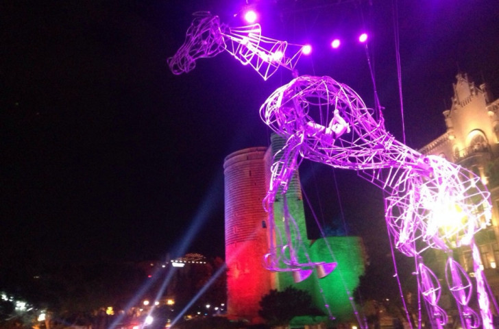 A giant model horse welcomed the final Torchbearer to the Maiden Tower, where the Flame will stay overnight until Thursday (June 11)