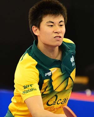Australia's Heming Hu suffered a surprise first-round defeat in the men's draw
