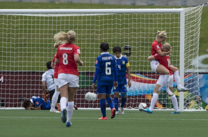 Norway ran out 4-0 winners against Thailand