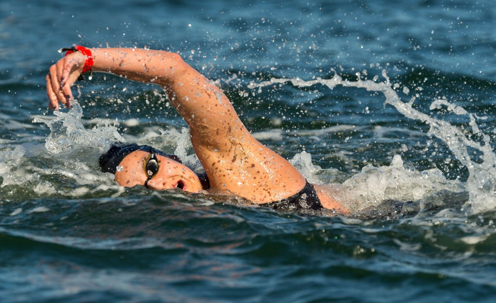 Two-time open water world champion Keri-Anne Payne finished second