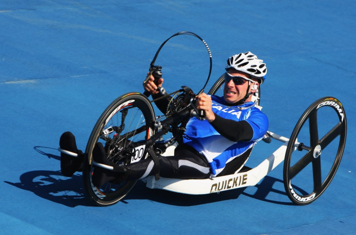 Vittorio Podesta helped Italy secure the hand cycling team relay gold medal