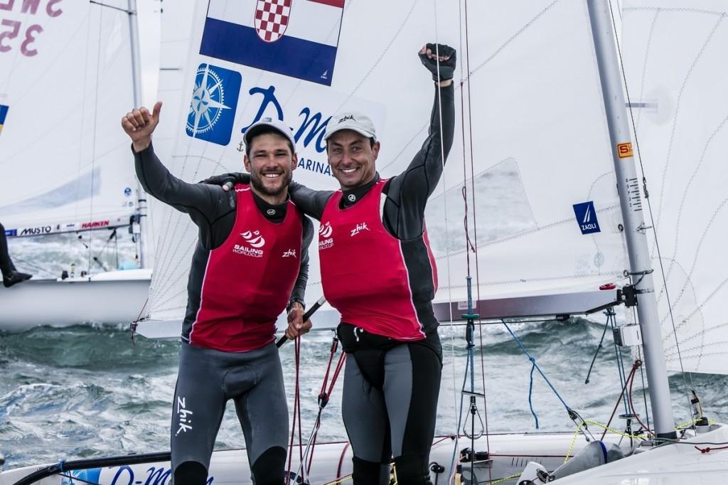 World champions Sime Fantela and Igor Marenic won the men’s 470 medal race to claim gold on the final day of action at the Sailing World Cup in Weymouth and Portland ©World Sailing