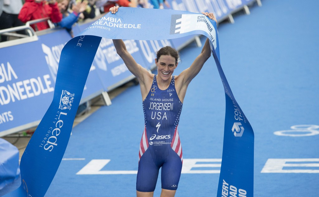 Gwen Jorgensen won the women's race