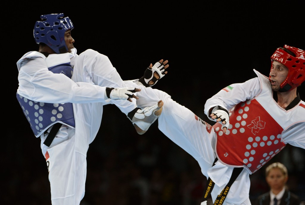 David Boui (left) will represent the Central African Republic in taekwondo for the second straight Games