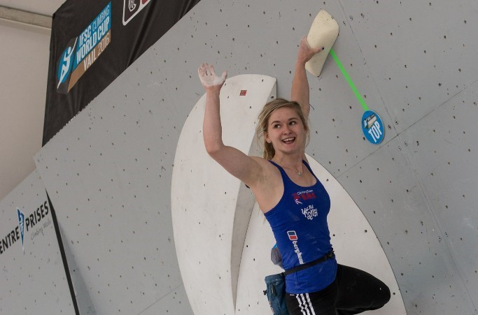 Double celebration for Coxsey as MBE follows IFSC Bouldering World Cup title