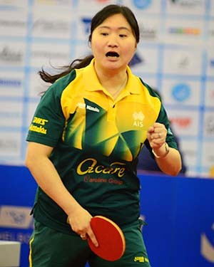 First-time finalist Zhenhua Dederko beat fellow Australian Melissa Tapper in six games to claim the women’s singles title at the ITTF Oceania Cup in Melbourne ©ITTF/Ivy Hla