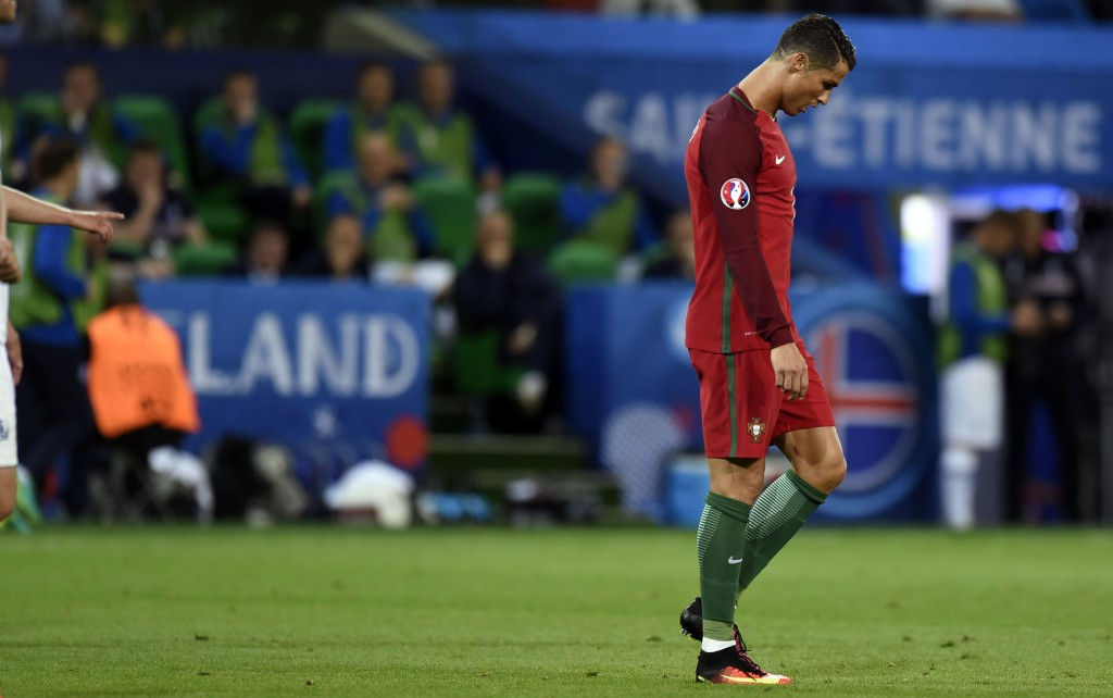 Portugal captain Cristiano Ronaldo endured a frustrating night at the Stade Geoffroy-Guichard in Saint-Étienne ©Getty Images