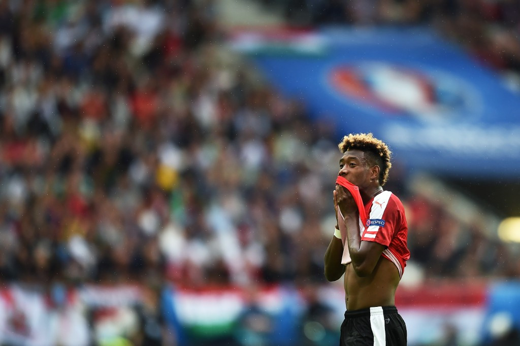 Austria almost scored the fastest-ever goal at a European Championship finals but David Alaba's shot after 28 seconds hit the post ©Getty Images